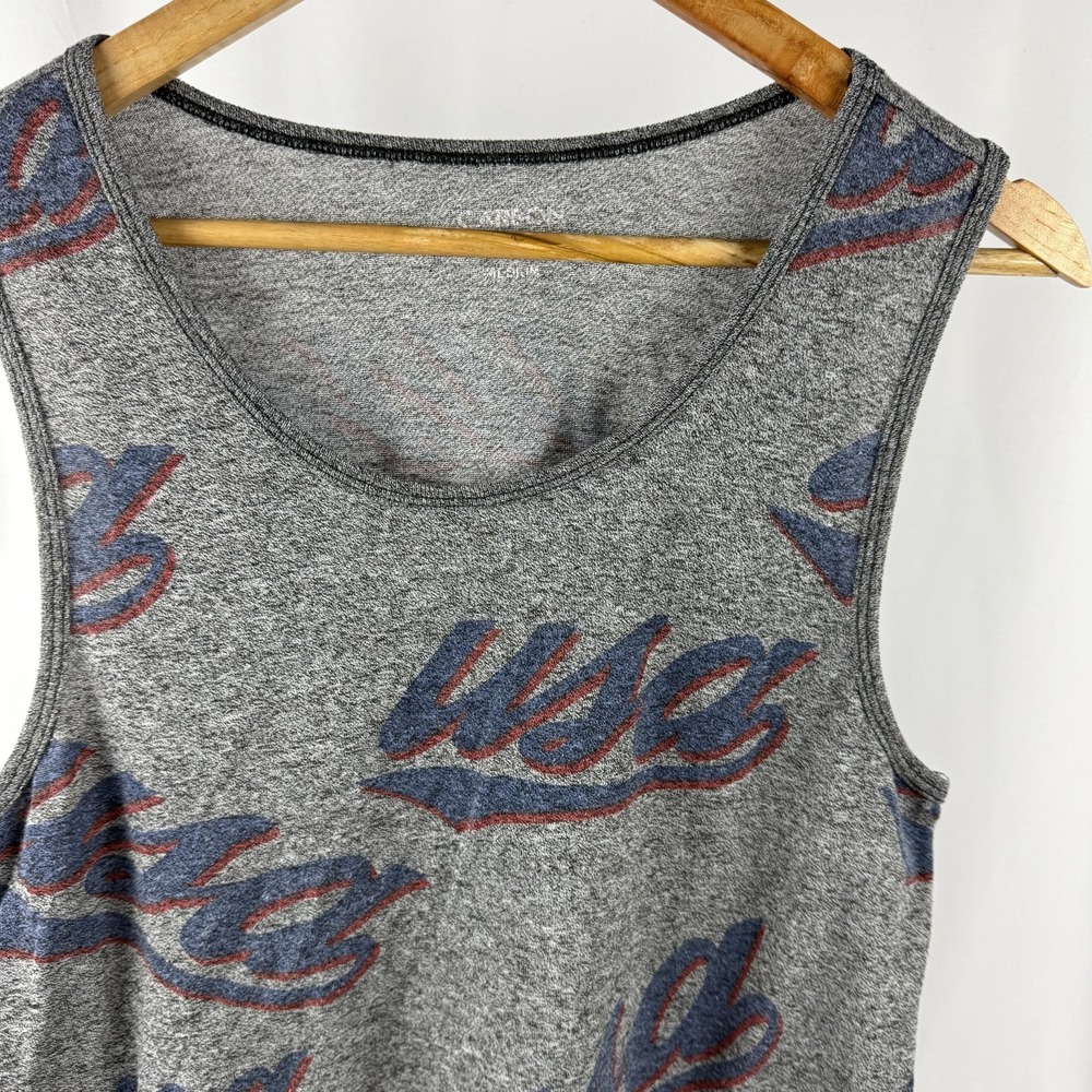 Carbon Men's Size Medium Grey USA Tank Top
